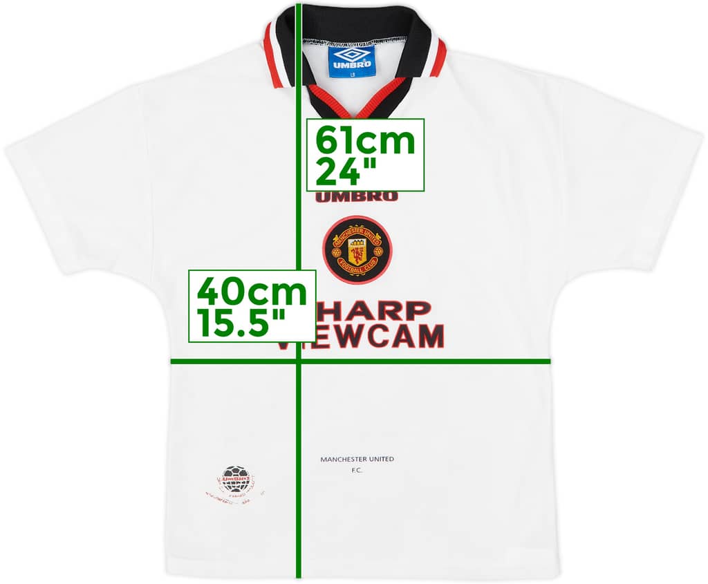 1996-97 Manchester United Away Shirt - 8/10 - (L.Boys)