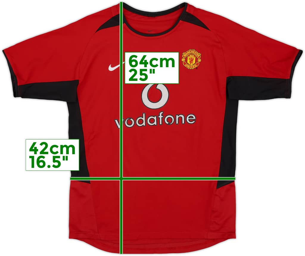 2002-04 Manchester United Home Shirt - 8/10 - (M.Boys)