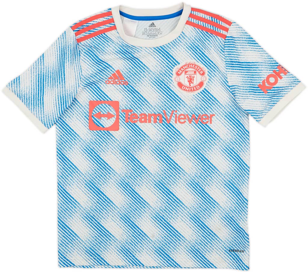 2021-22 Manchester United Away Shirt - 7/10 - (L.Boys)