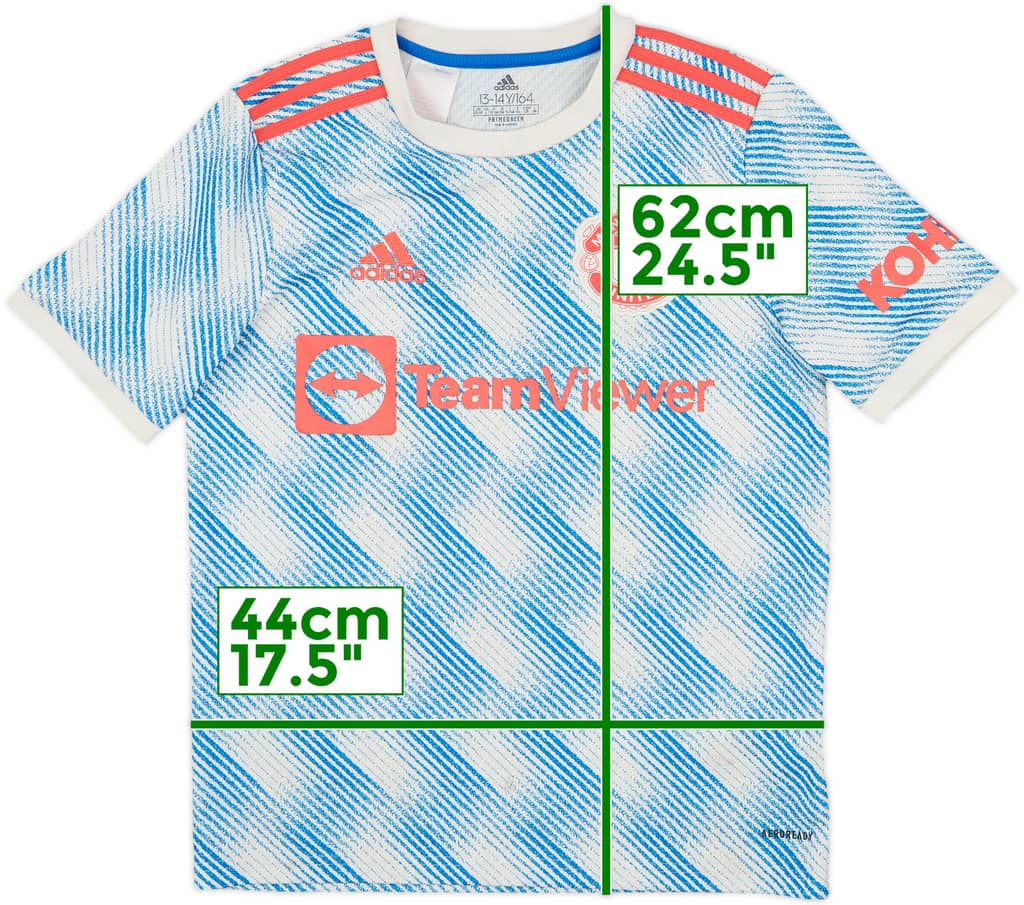 2021-22 Manchester United Away Shirt - 7/10 - (L.Boys)