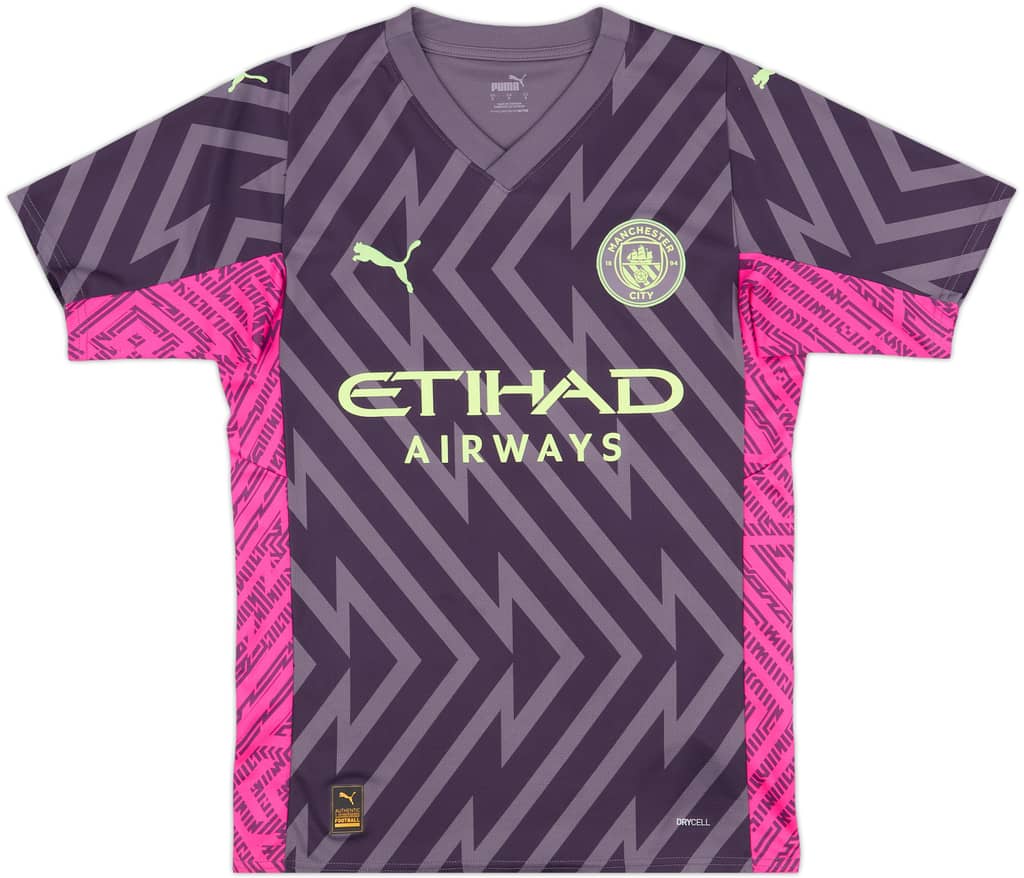 2023-24 Manchester City GK S/S Shirt - 8/10 - (S)