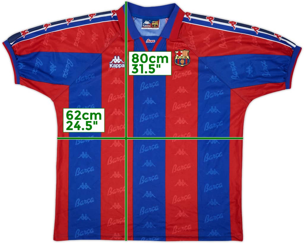 1995-97 Barcelona Home Shirt - 7/10 - (XL)