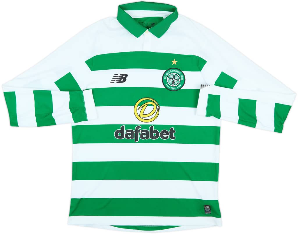2019-20 Celtic Home L/S Shirt - 9/10 - (S)
