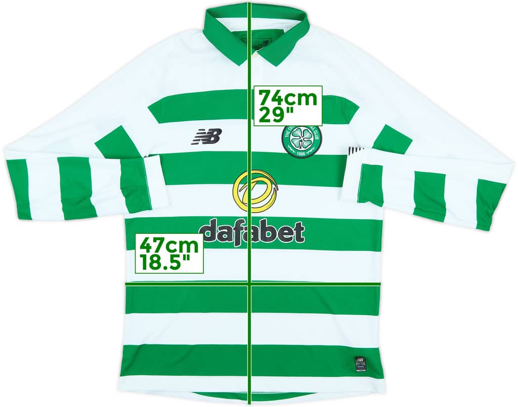 2019-20 Celtic Home L/S Shirt - 9/10 - (S)