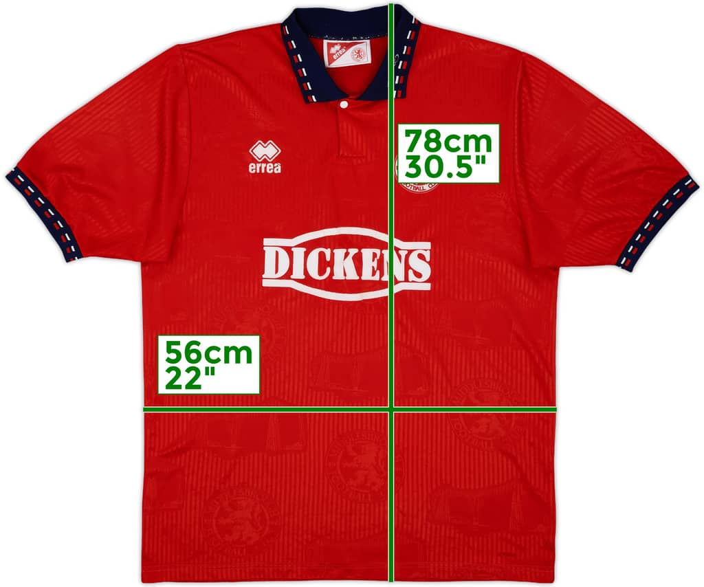 1994-95 Middlesbrough Home Shirt - 8/10 - (XL)
