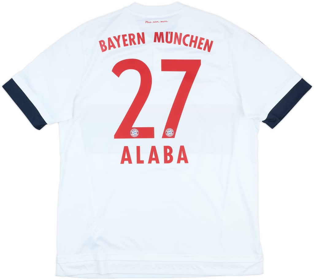 2015-16 Bayern Munich Away Shirt Alaba #27 - 6/10 - (XL)