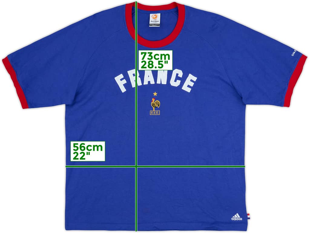 2004-05 France adidas Euros Tee - 9/10 - (XL)
