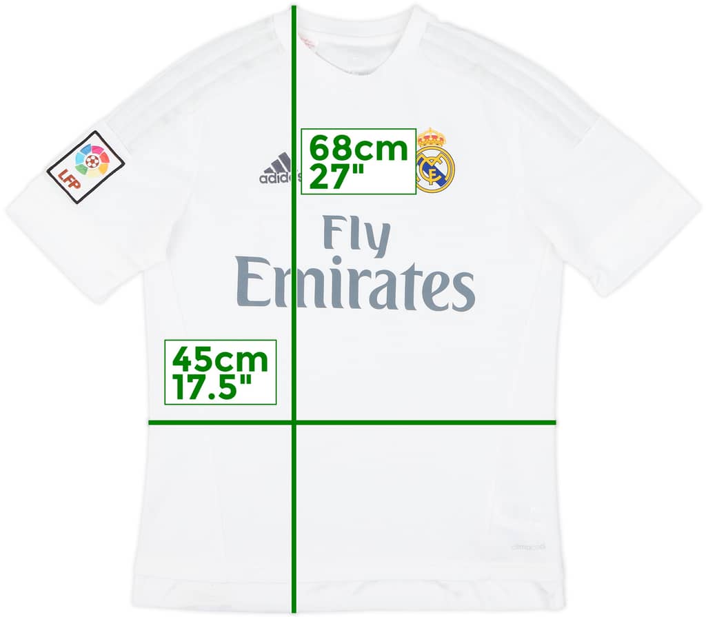 2015-16 Real Madrid Home Shirt - 7/10 - (XL.Boys)