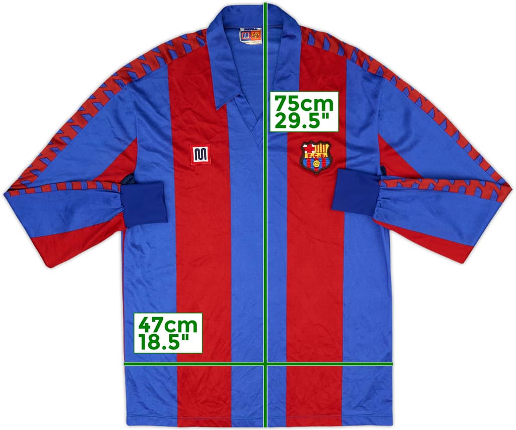 1984-89 Barcelona Home L/S Shirt - 10/10 - (XL)