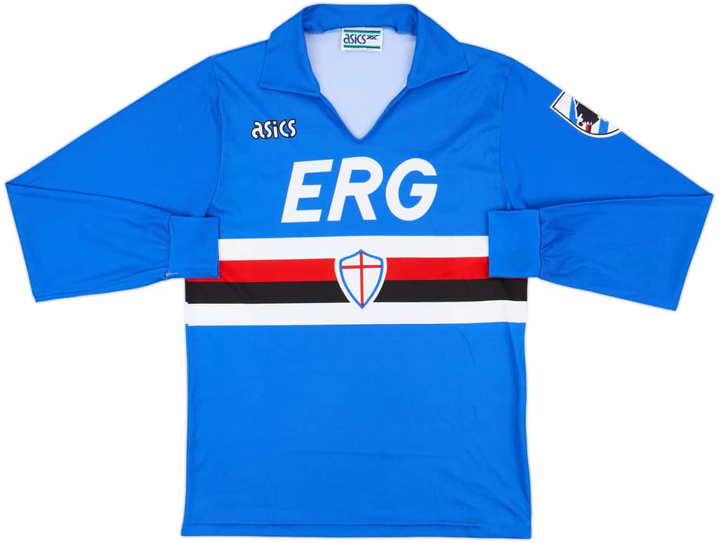 1989-90 Sampdoria Home L/S Shirt - 7/10 - (S)