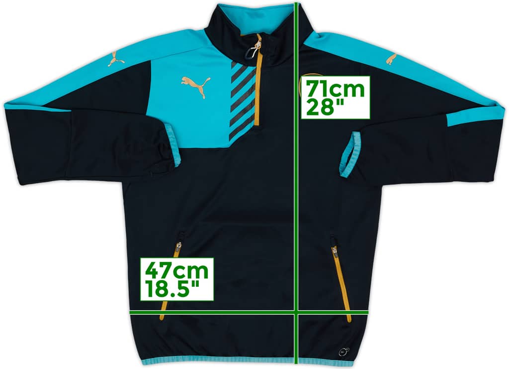2015-16 Arsenal Puma 1/4 Zip Drill Top - 5/10 - (M)