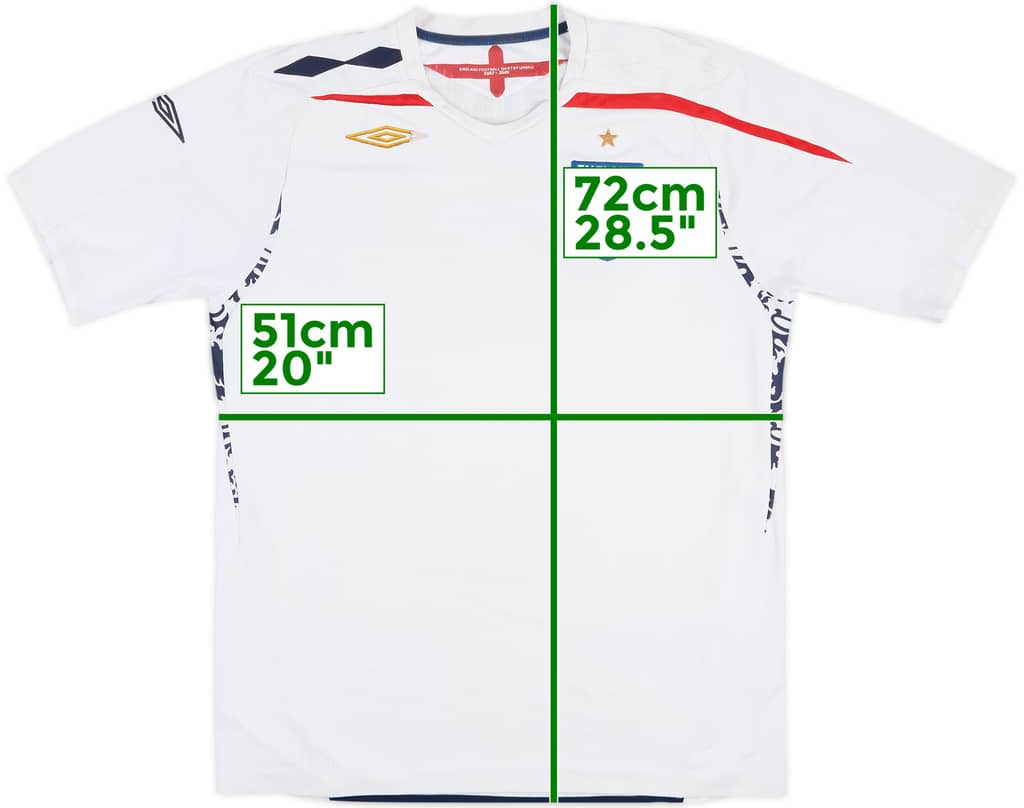 2007-09 England Home Shirt - 5/10 - (L)