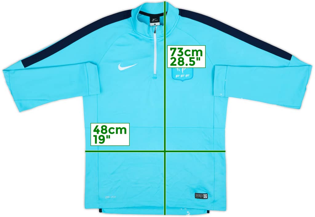 2015-16 France Nike 1/4 Zip Drill Top - 5/10 - (M)