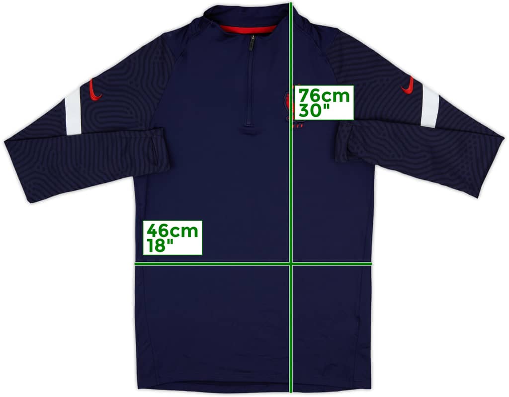 2020-22 France Nike 1/4 Zip Drill Top - 9/10 - (S)