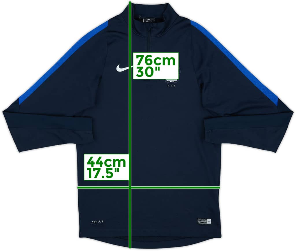 2016-17 France Nike 1/4 Zip Drill Top - 5/10 - (S)
