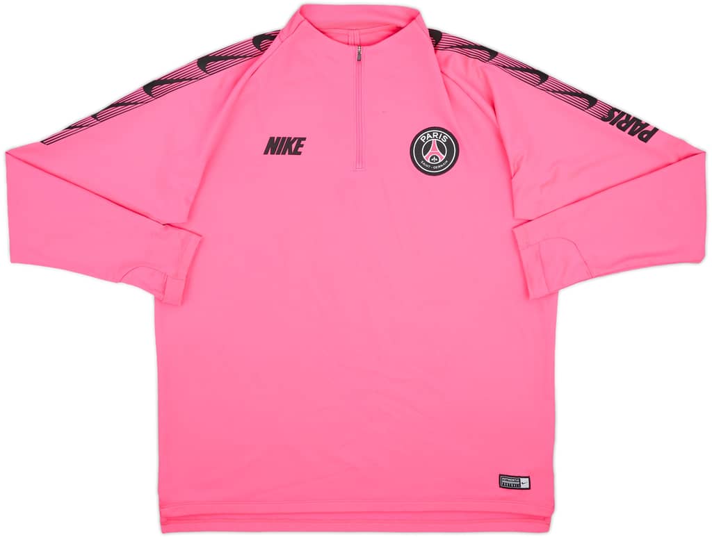 2018-19 Paris Saint-Germain Nike 1/4 Zip Drill Top - 8/10 - (XL)