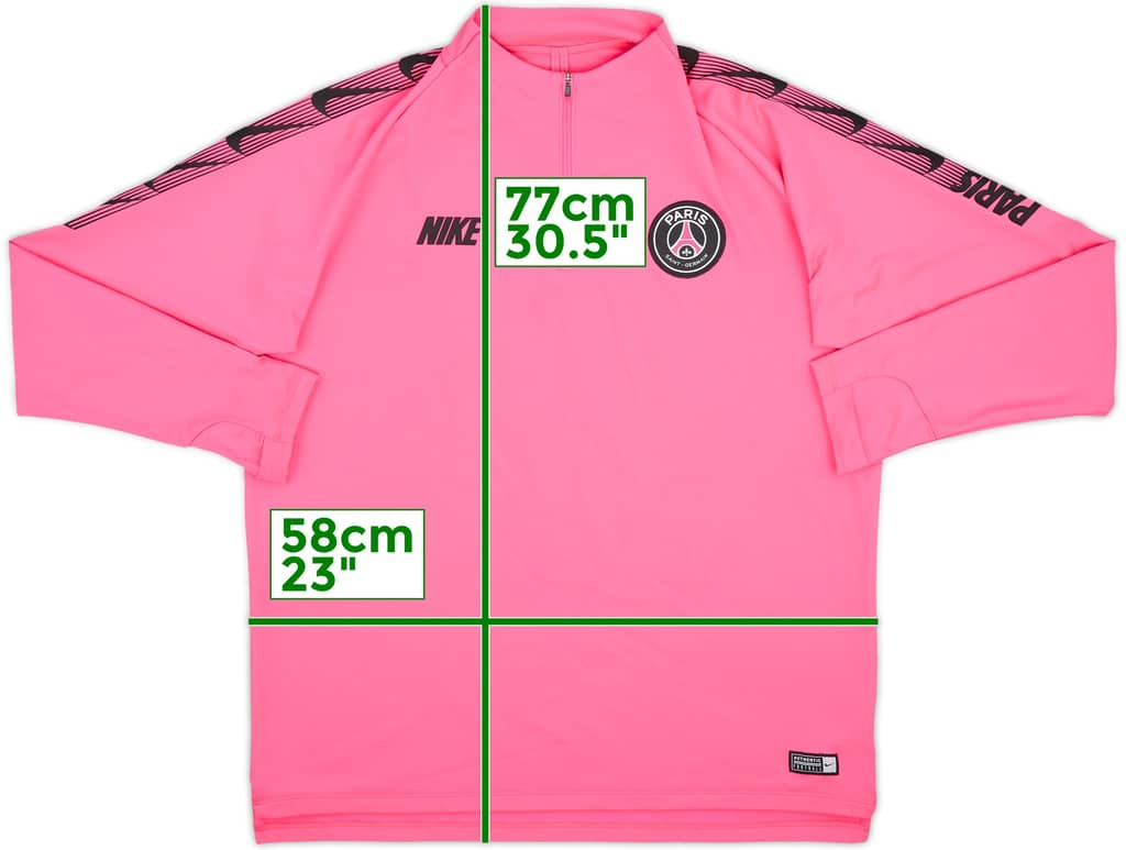 2018-19 Paris Saint-Germain Nike 1/4 Zip Drill Top - 8/10 - (XL)
