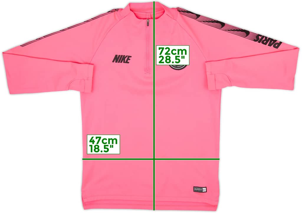 2019-20 Paris Saint-Germain Nike 1/4 Zip Drill Top - 8/10 - (S)