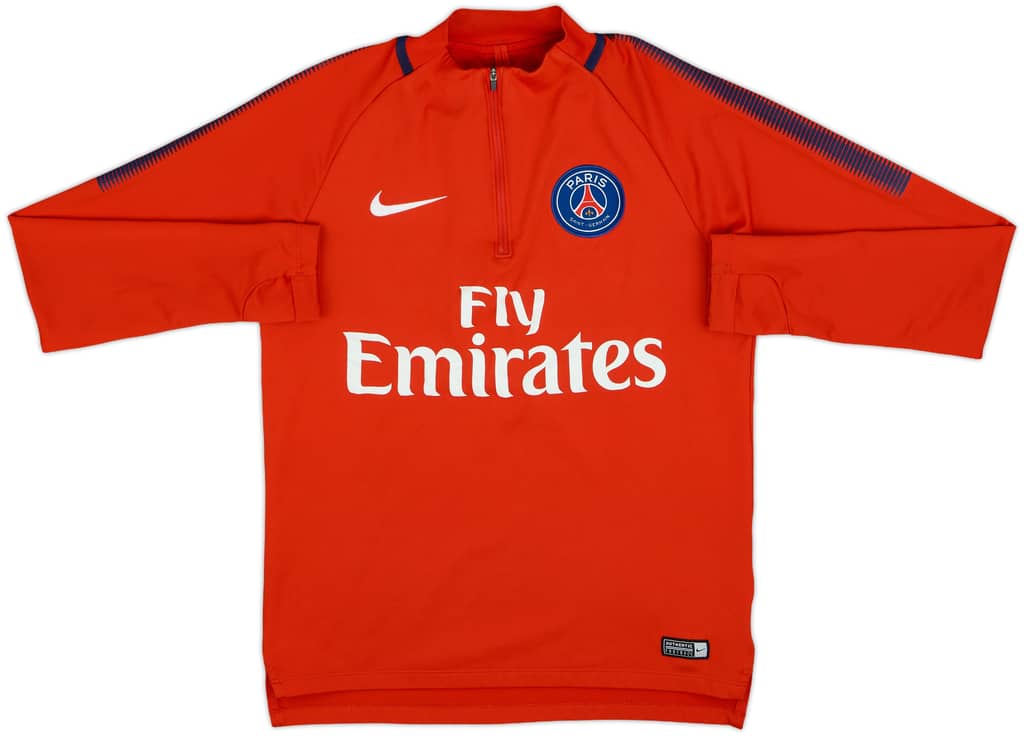 2017-18 Paris Saint-Germain Nike 1/4 Zip Drill Top - 8/10 - (S)