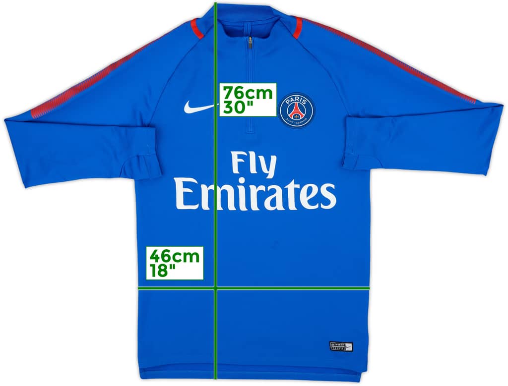 2018-19 Paris Saint-Germain Nike 1/4 Zip Drill Top - 8/10 - (S)