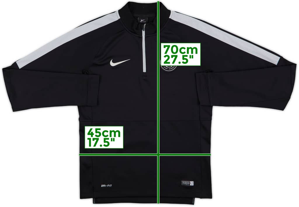 2014-15 Paris Saint-Germain Nike 1/4 Zip Drill Top - 8/10 - (S)