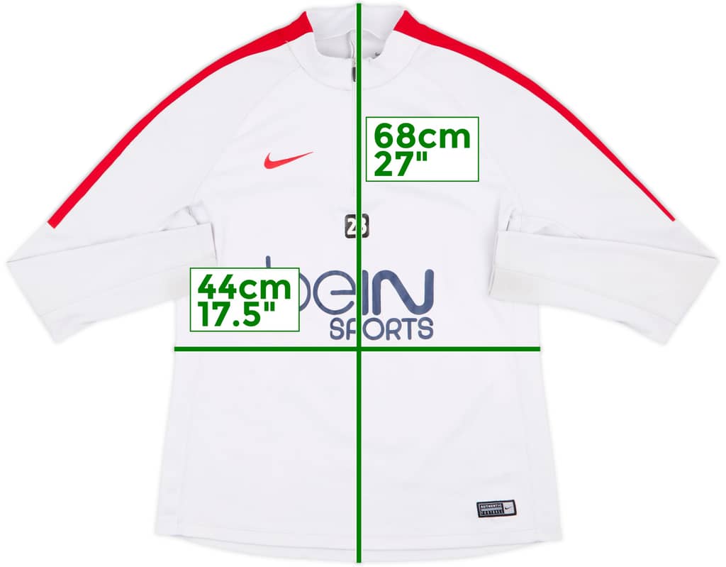 2016-17 Paris Saint-Germain Player Issue Nike 1/4 Zip Drill Top #23 - 6/10 - (M)