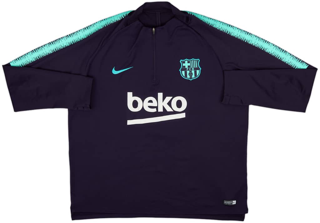 2019-20 Barcelona Nike 1/4 Zip Drill Top - 8/10 - (XL)