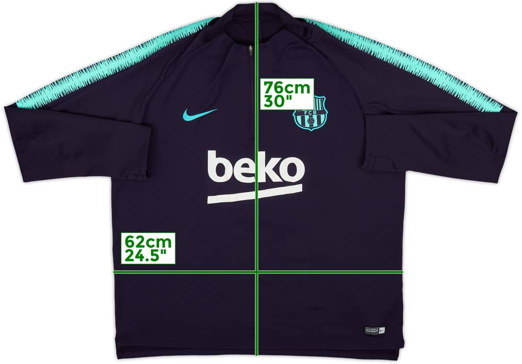 2019-20 Barcelona Nike 1/4 Zip Drill Top - 8/10 - (XL)
