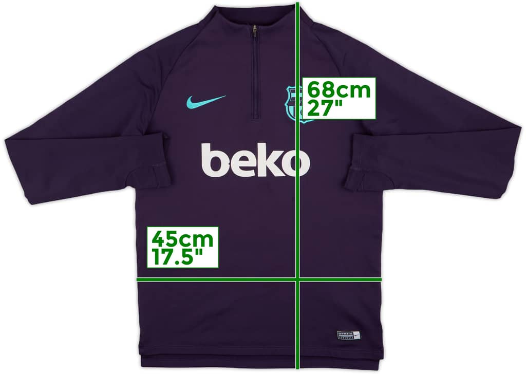 2018-19 Barcelona Nike 1/4 Zip Drill Top - 7/10 - (S)