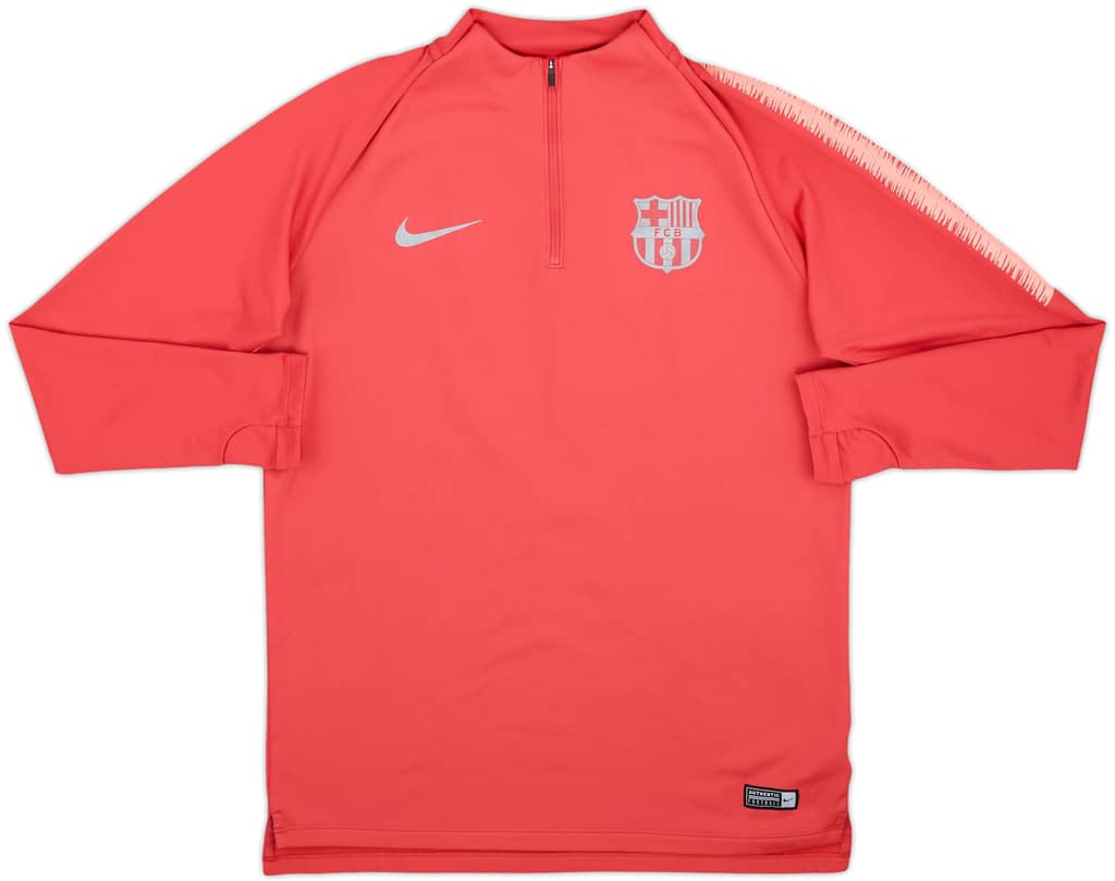 2018-19 Barcelona Nike 1/4 Training Top - 8/10 - 9/10 - (L)