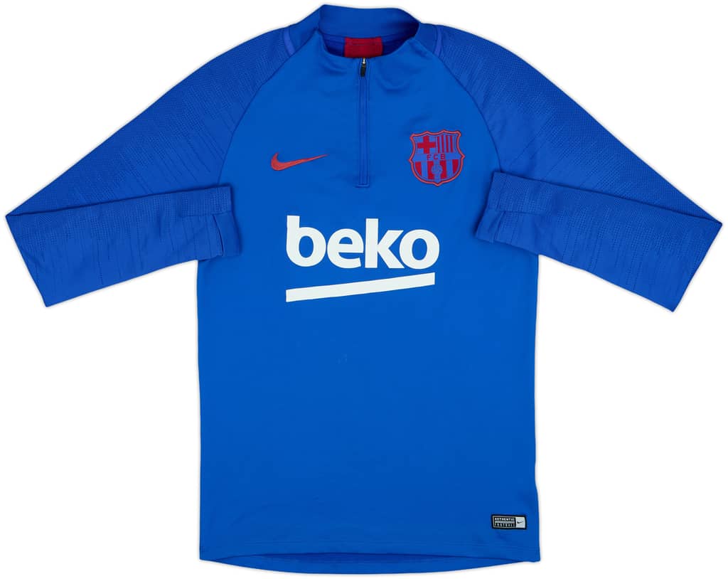 2019-20 Barcelona Nike 1/4 Zip Sweat Top - 7/10 - (S)