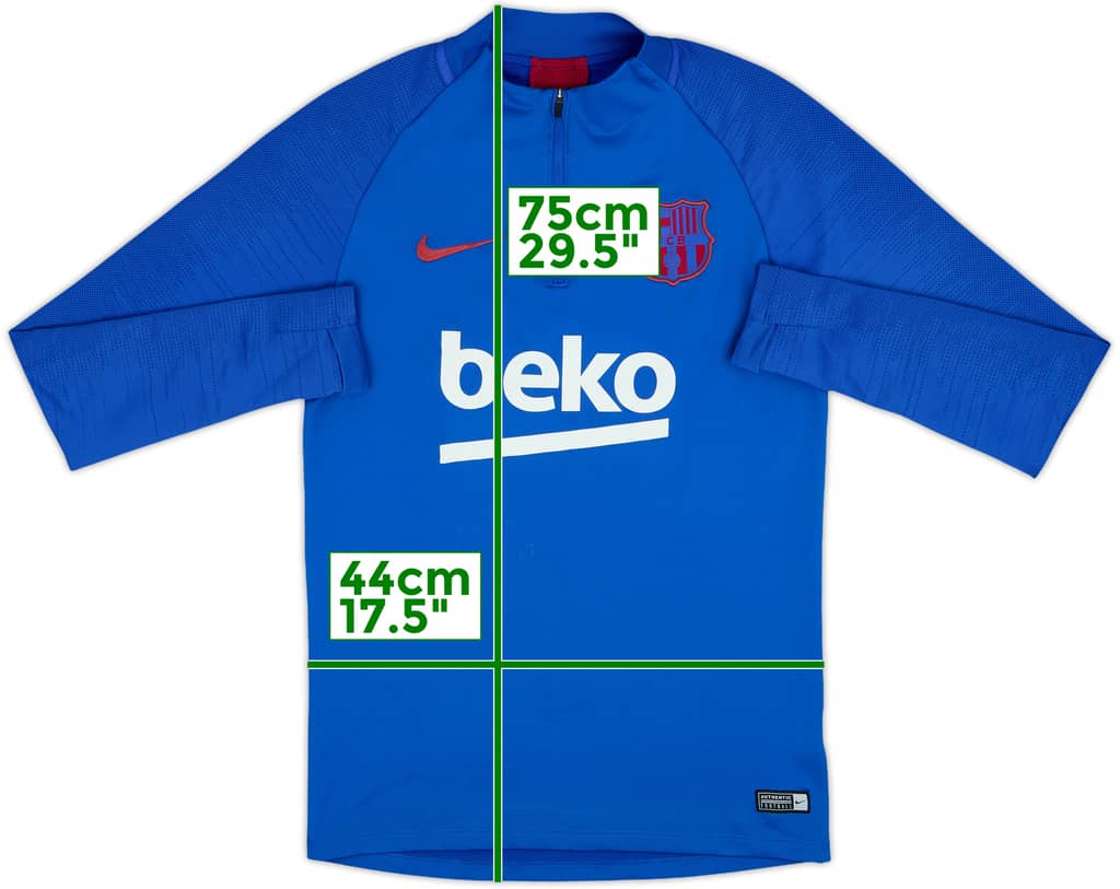 2019-20 Barcelona Nike 1/4 Zip Sweat Top - 7/10 - (S)