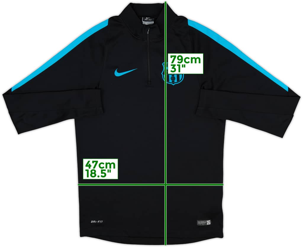 2015-16 Barcelona Nike 1/4 Zip Drill Top - 9/10 - (S)