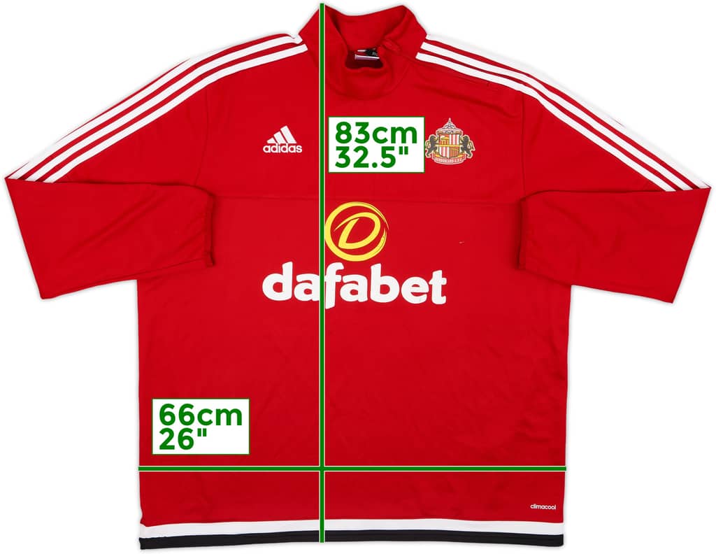 2015-16 Sunderland adidas 1/4 Zip Training Top - 6/10 - (XXL)