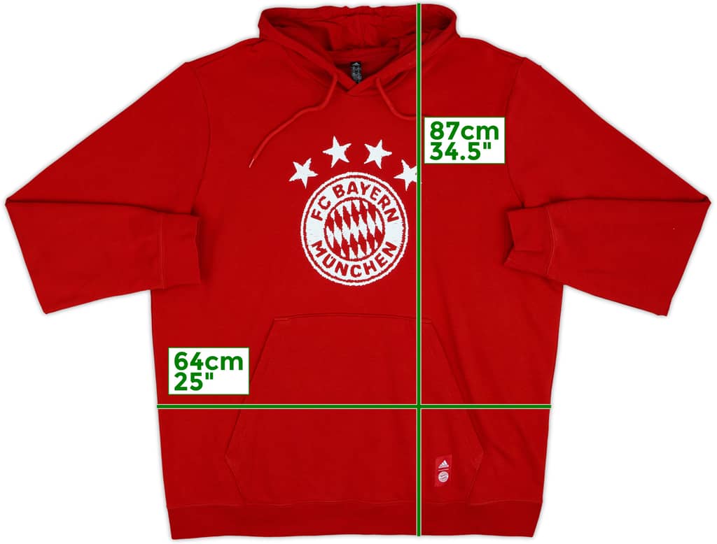 2020-21 Bayern Munich adidas Hooded Sweat Top - 8/10 - (XXL)