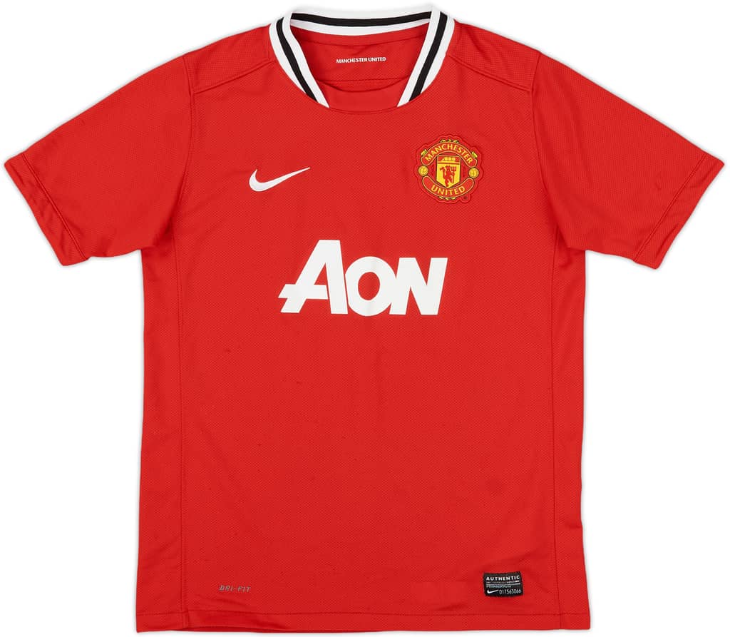 2011-12 Manchester United Home Shirt - 8/10 - (L.Boys)