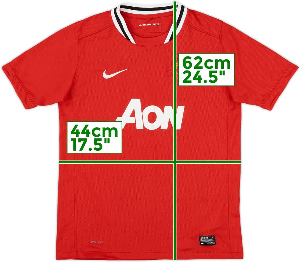 2011-12 Manchester United Home Shirt - 8/10 - (L.Boys)