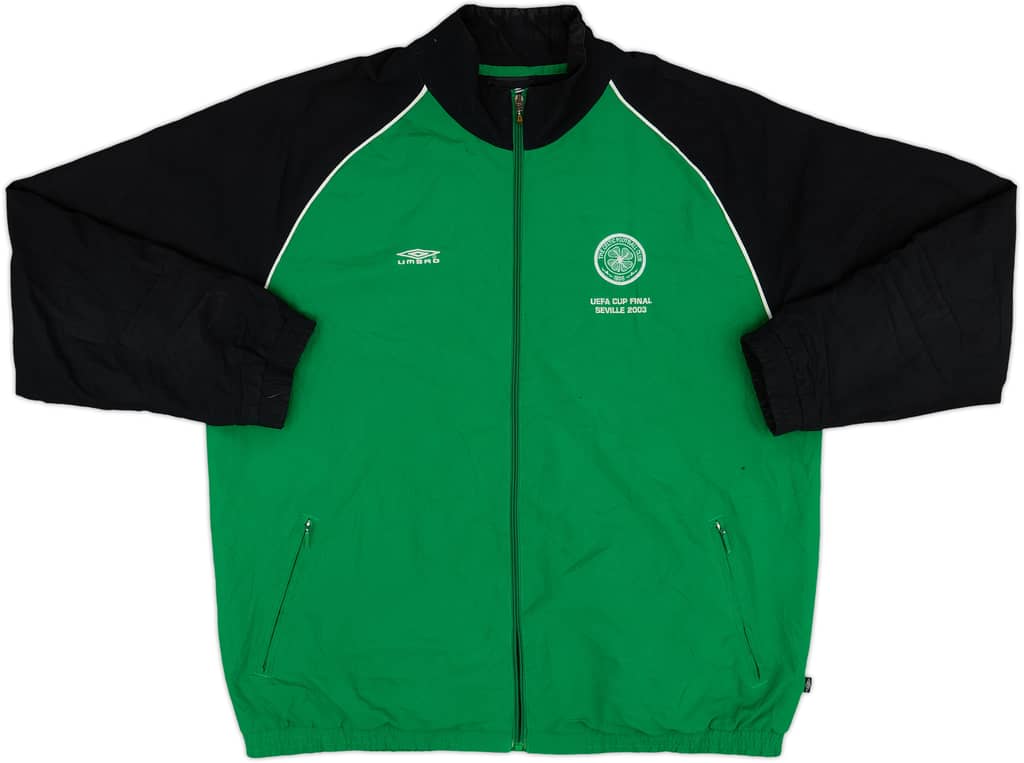 2002-03 Celtic '2003 UEFA Cup Final' Umbro Track Jacket - 6/10 - (XL)