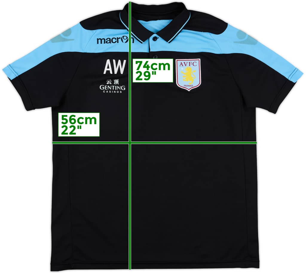 2012-13 Aston Villa Staff Issue Macron Polo Shirt AW - 4/10 - (M)