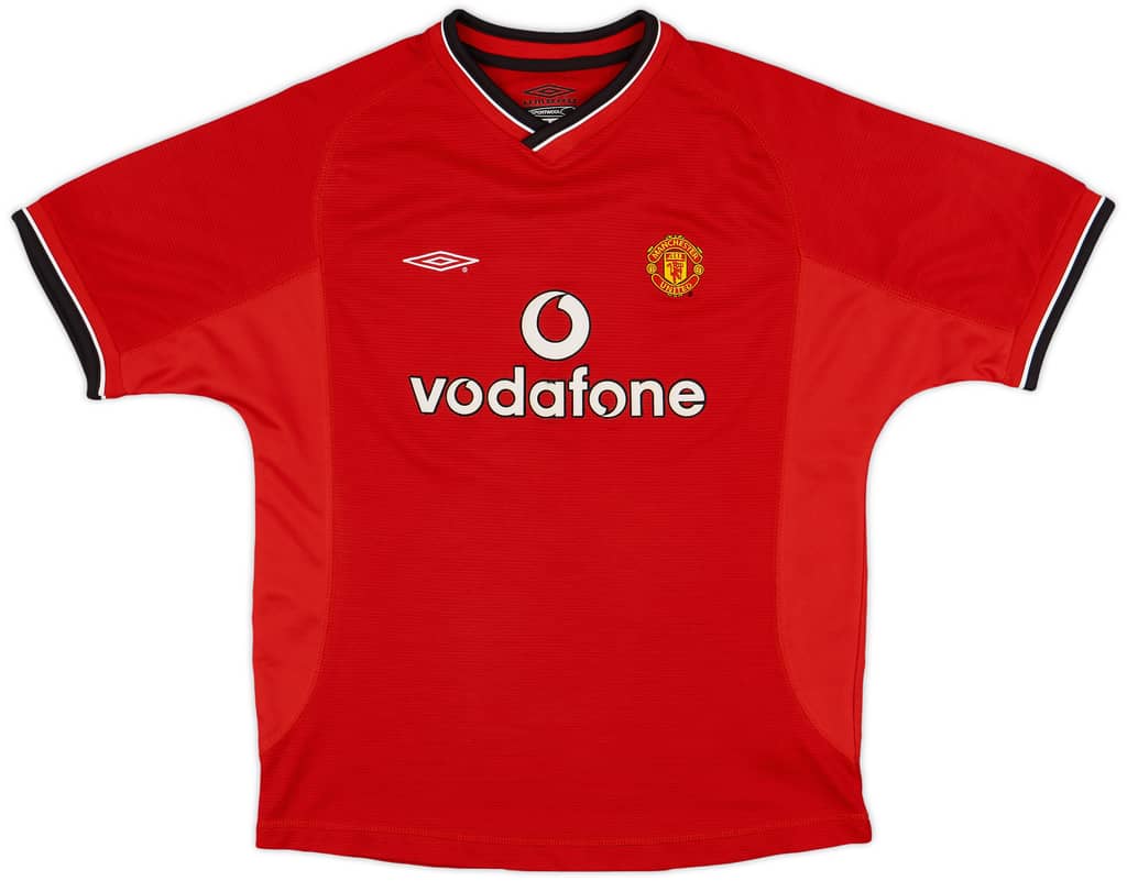 2000-02 Manchester United Home Shirt - 8/10 - (L.Boys)