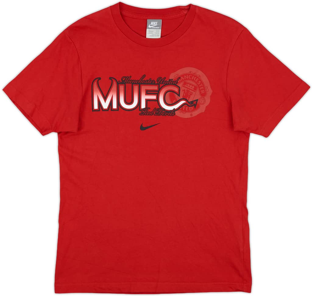 2009-10 Manchester United Nike Graphic Tee - 8/10 - (S)