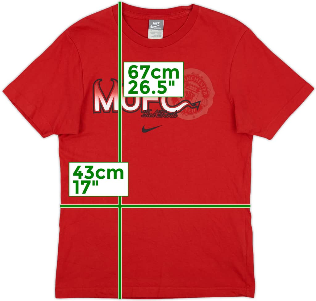 2009-10 Manchester United Nike Graphic Tee - 8/10 - (S)