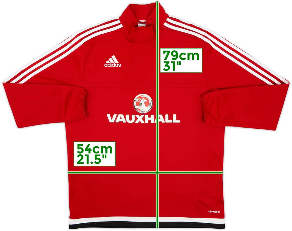 2015-16 Wales adidas 1/4 Zip Training Top - 8/10 - (L)