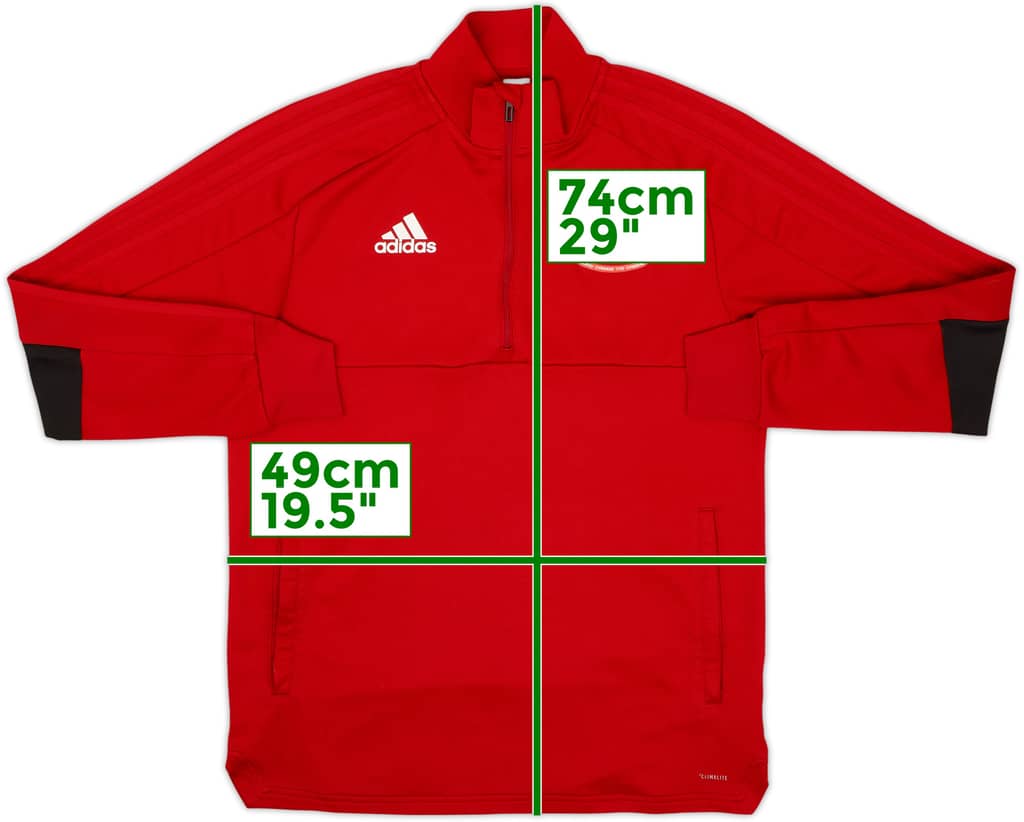 2017-18 Wales adidas 1/4 Zip Drill Top - 8/10 - (M)