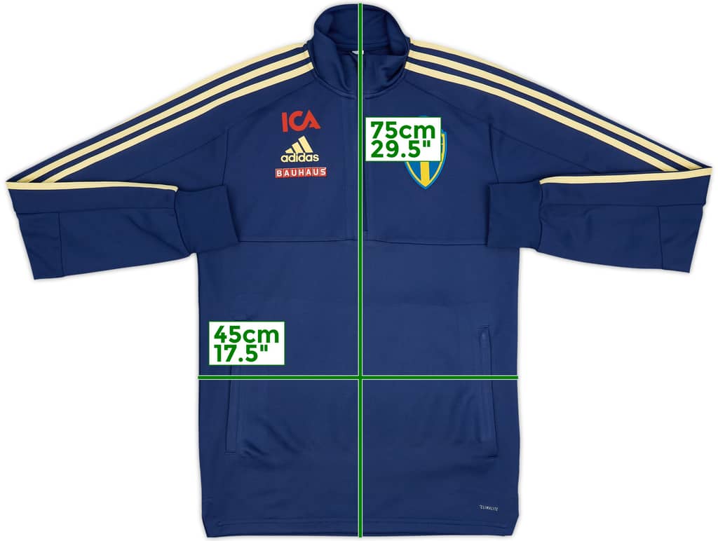 2019-20 Sweden Player Issue adidas 1/4 Zip Drill Top - 10/10 - (XS)