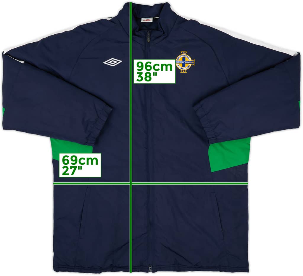 2010-12 Northern Ireland Umbro Padded Bench Coat - 8/10 - (3XL)