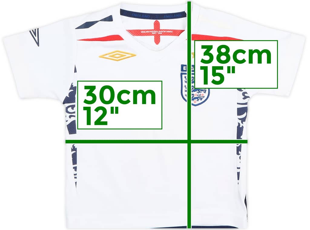 2007-09 England Home Shirt - 8/10 - (2-3 Years)