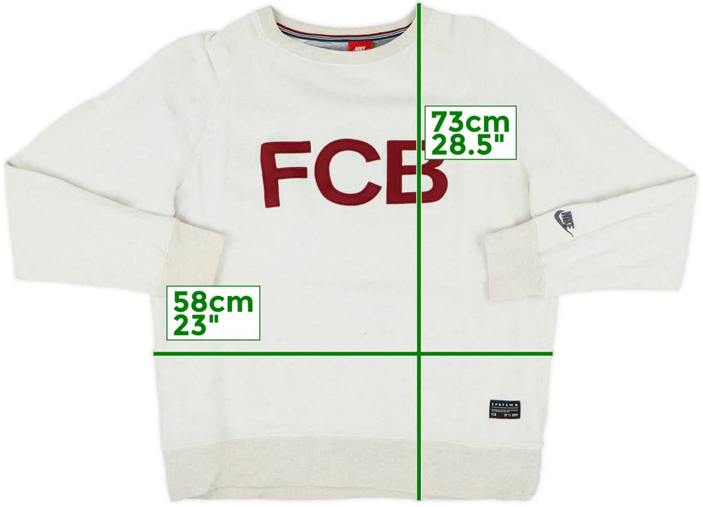 2013-14 Barcelona Nike Sweat Top - 7/10 - (M)