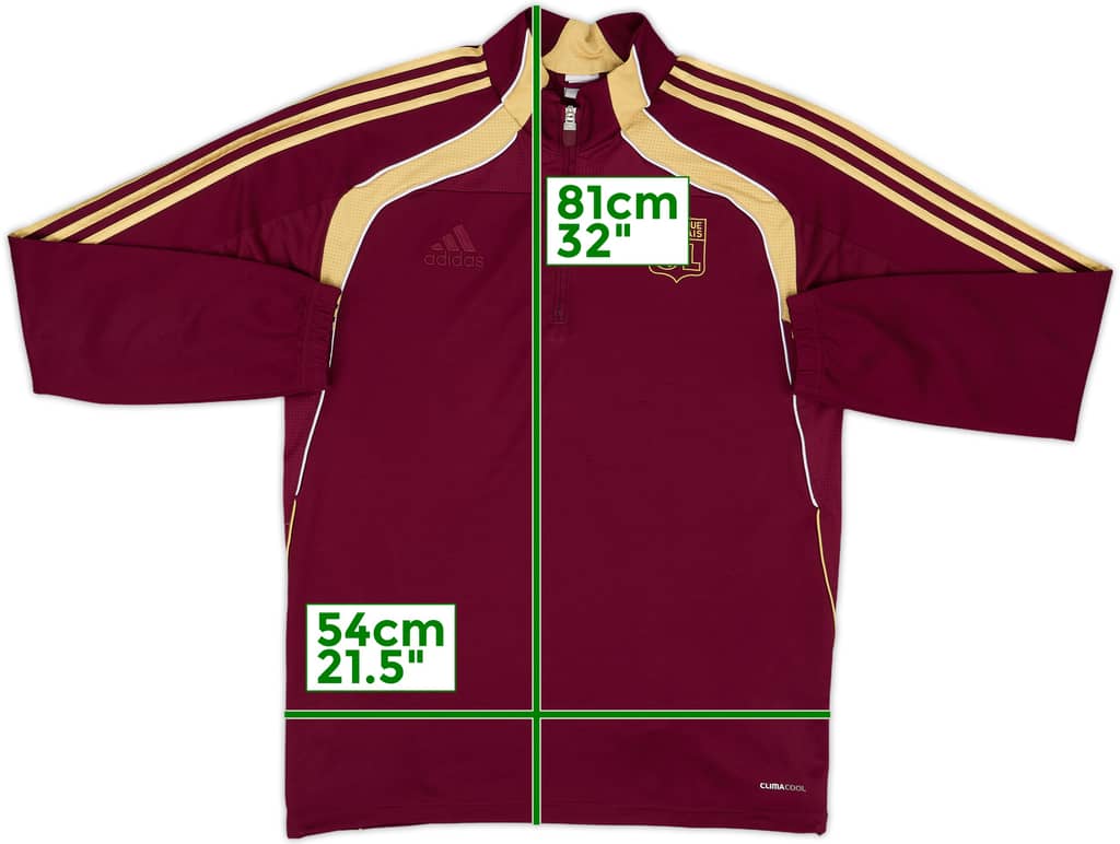 2010-11 Lyon adidas 1/4 Zip Drill Top - 8/10 - (L)