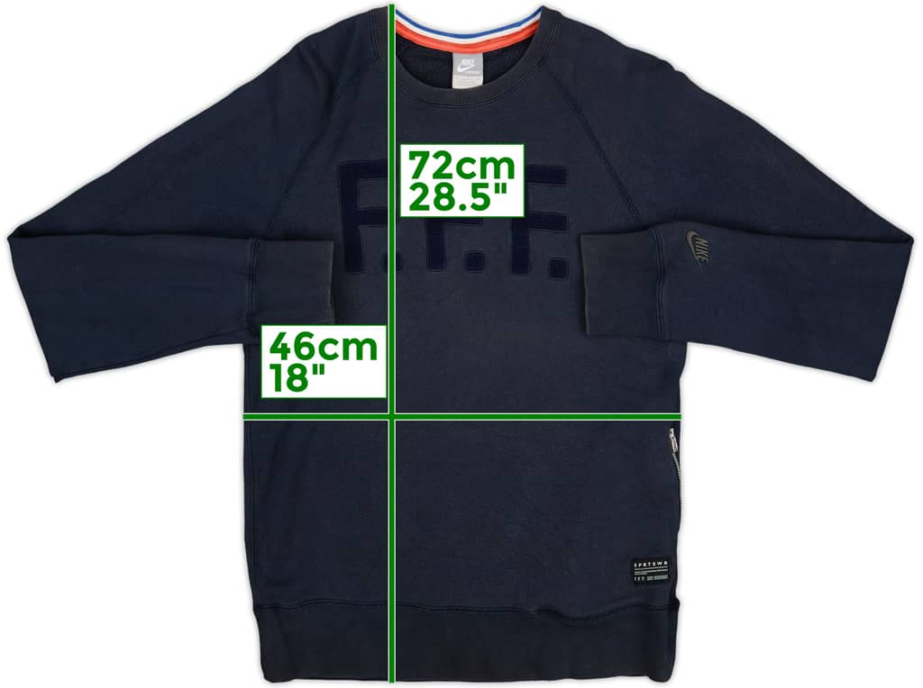 2011-12 France Nike Sweat Top - 8/10 - (S)